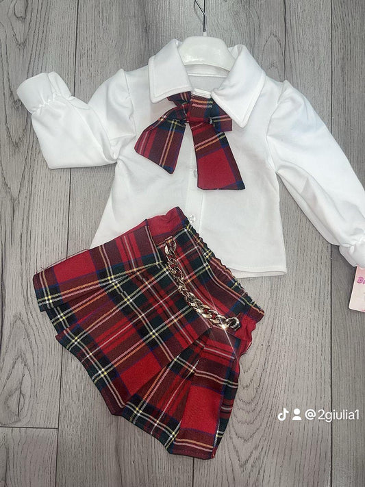 Completo natalizio con fiocco